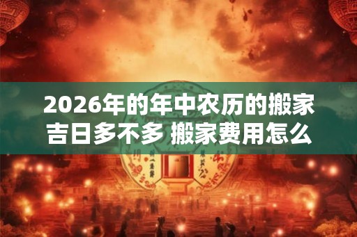 2026年的年中农历的搬家吉日多不多 搬家费用怎么算