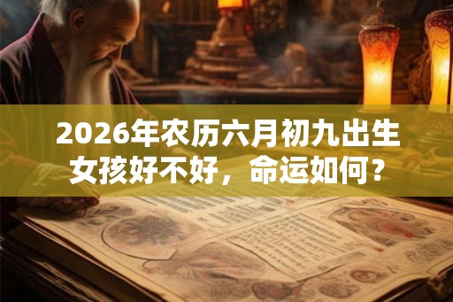 2026年农历六月初九出生女孩好不好，命运如何？
