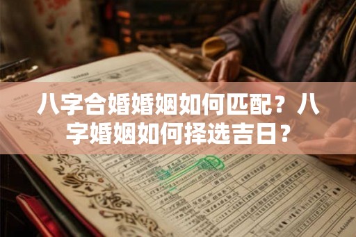 八字合婚婚姻如何匹配?八字婚姻如何择选吉日? 八字合婚婚姻如何匹配?八字婚姻如何择选吉日?