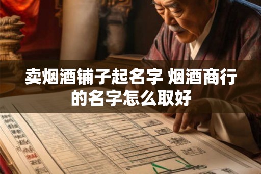卖烟酒铺子起名字 烟酒商行的名字怎么取好
