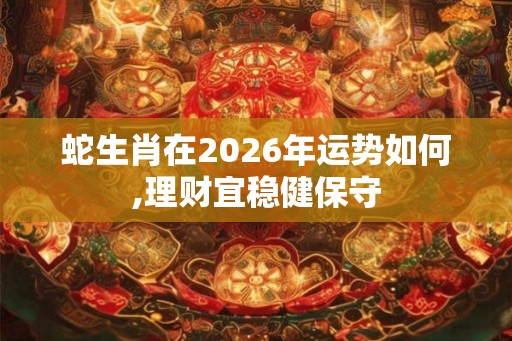 蛇生肖在2026年运势如何,理财宜稳健保守