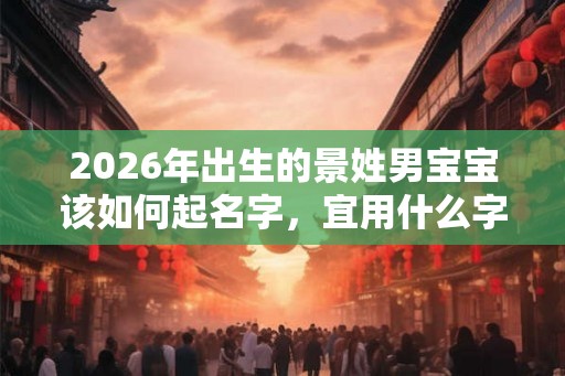 2026年出生的景姓男宝宝该如何起名字，宜用什么字。