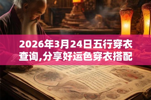 2026年3月24日五行穿衣查询,分享好运色穿衣搭配