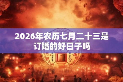 2026年农历七月二十三是订婚的好日子吗