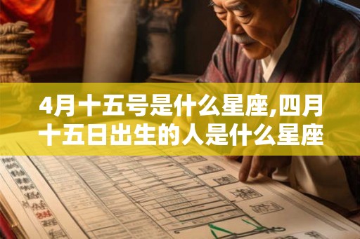 4月十五号是什么星座,四月十五日出生的人是什么星座的？