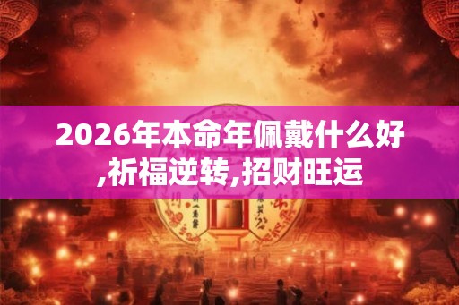 2026年本命年佩戴什么好,祈福逆转,招财旺运