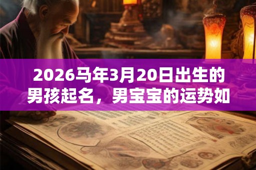 2026马年3月20日出生的男孩起名，男宝宝的运势如何？