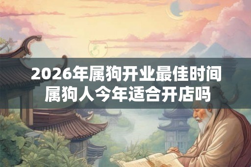 2026年属狗开业最佳时间 属狗人今年适合开店吗