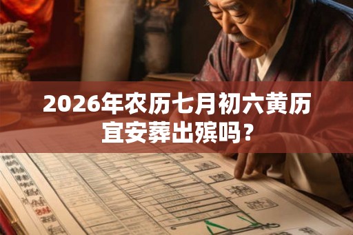 2026年农历七月初六黄历宜安葬出殡吗? 2026年农历七月初六黄历宜安葬出殡吗?