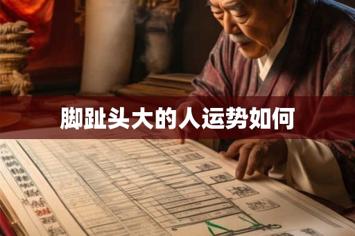 脚趾头大的人运势如何