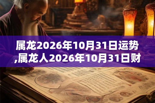 属龙2026年10月31日运势,属龙人2026年10月31日财运,生肖龙2026年10月31日运势 属龙2026年10月31日运势,属龙人2026年10月31日财运,生肖龙2026年10月31日运势