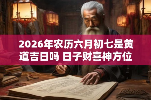 2026年农历六月初七是黄道吉日吗 日子财喜神方位