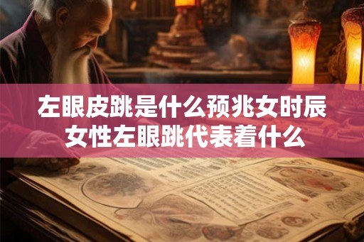 左眼皮跳是什么预兆女时辰 女性左眼跳代表着什么 左眼皮跳是什么预兆女时辰 女性左眼跳代表着什么