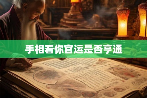 手相看你官运是否亨通 手相看你官运是否亨通