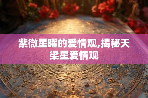 紫微星曜的爱情观,揭秘天梁星爱情观 紫微星曜的爱情观,揭秘天梁星爱情观