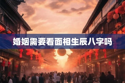 婚姻需要看面相生辰八字吗