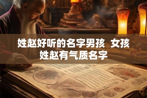 姓赵好听的名字男孩 女孩姓赵有气质名字 姓赵好听的名字男孩 女孩姓赵有气质名字