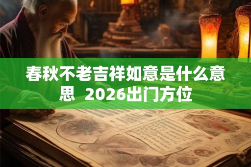 春秋不老吉祥如意是什么意思  2026出门方位