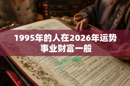 1995年的人在2026年运势 事业财富一般