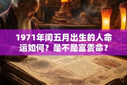 1971年闰五月出生的人命运如何？是不是富贵命？