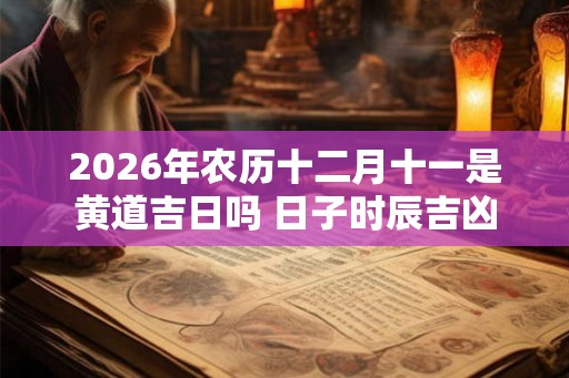 2026年农历十二月十一是黄道吉日吗 日子时辰吉凶