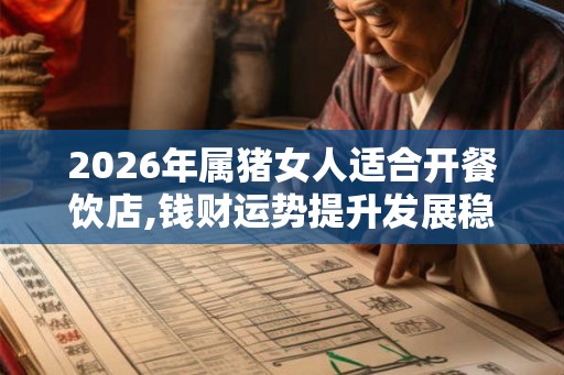 2026年属猪女人适合开餐饮店,钱财运势提升发展稳定