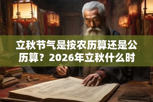 立秋节气是按农历算还是公历算？2026年立秋什么时候？