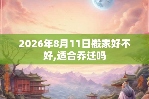 2026年8月11日搬家好不好,适合乔迁吗 2026年8月11日搬家好不好,适合乔迁吗