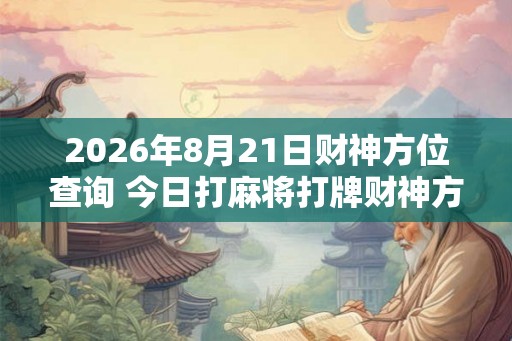 2026年8月21日财神方位查询 今日打麻将打牌财神方位 2026年8月21日财神方位查询 今日打麻将打牌财神方位