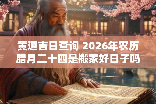 黄道吉日查询 2026年农历腊月二十四是搬家好日子吗
