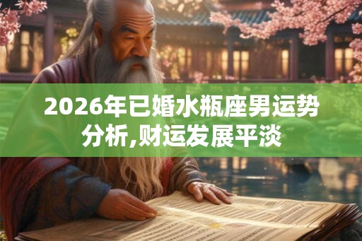 2026年已婚水瓶座男运势分析,财运发展平淡