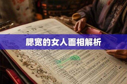 腮宽的女人面相解析