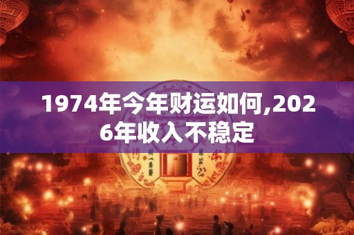 1974年今年财运如何,2026年收入不稳定 1974年今年财运如何,2026年收入不稳定