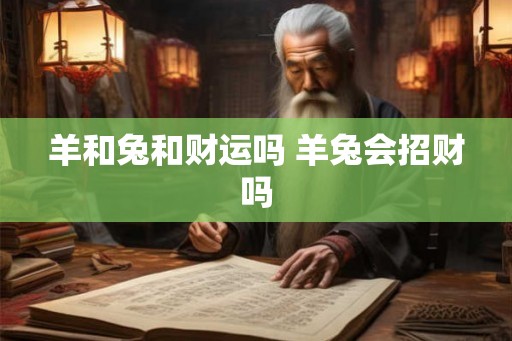 羊和兔和财运吗 羊兔会招财吗
