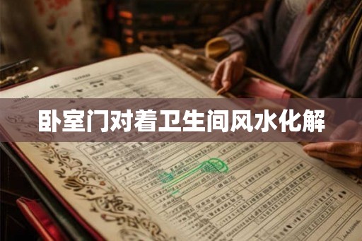 卧室门对着卫生间风水化解