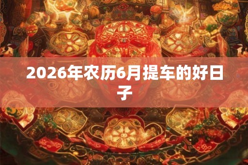 2026年农历6月提车的好日子
