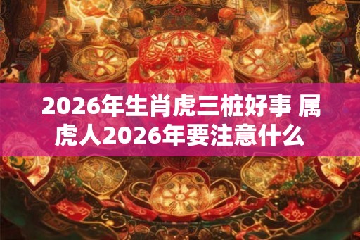 2026年生肖虎三桩好事 属虎人2026年要注意什么