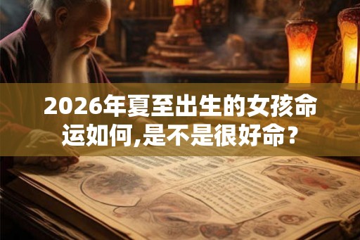 2026年夏至出生的女孩命运如何,是不是很好命？