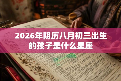 2026年阴历八月初三出生的孩子是什么星座