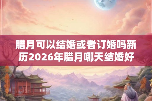 腊月可以结婚或者订婚吗新历2026年腊月哪天结婚好 腊月可以结婚或者订婚吗新历2026年腊月哪天结婚好