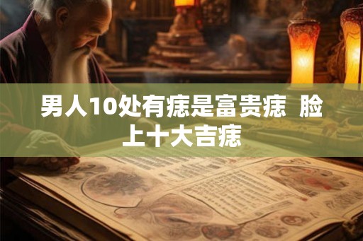 男人10处有痣是富贵痣  脸上十大吉痣