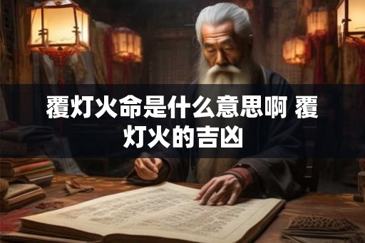 覆灯火命是什么意思啊 覆灯火的吉凶