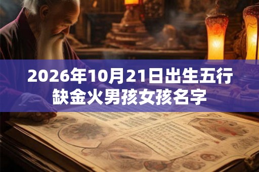 2026年10月21日出生五行缺金火男孩女孩名字