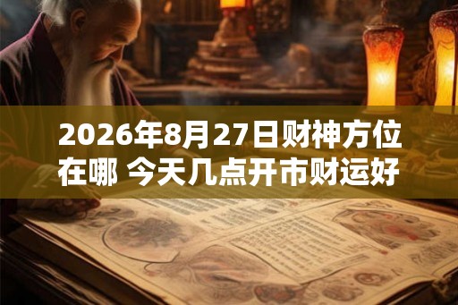 2026年8月27日财神方位在哪 今天几点开市财运好