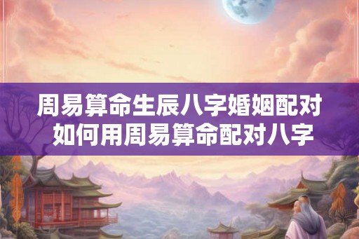 周易算命生辰八字婚姻配对 如何用周易算命配对八字婚姻 周易算命生辰八字婚姻配对 如何用周易算命配对八字婚姻