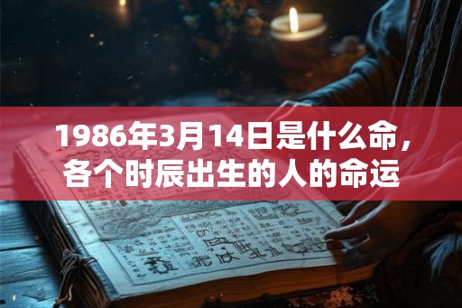 1986年3月14日是什么命，各个时辰出生的人的命运