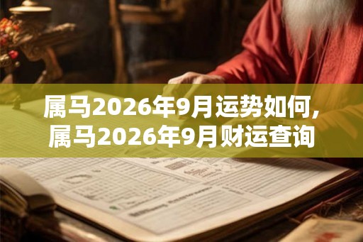 属马2026年9月运势如何,属马2026年9月财运查询 属马2026年9月运势如何,属马2026年9月财运查询