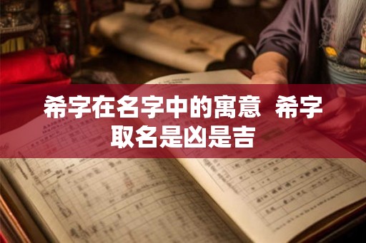 希字在名字中的寓意  希字取名是凶是吉