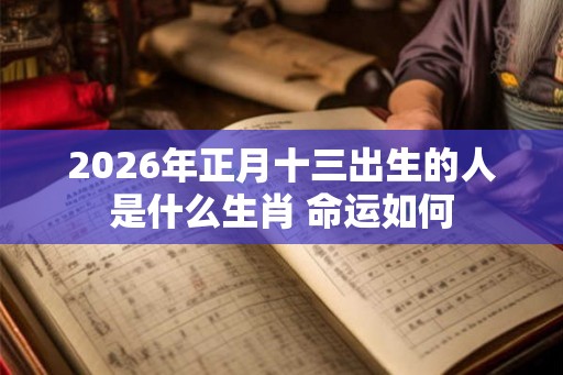 2026年正月十三出生的人是什么生肖 命运如何