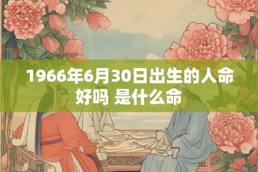 1966年6月30日出生的人命好吗 是什么命